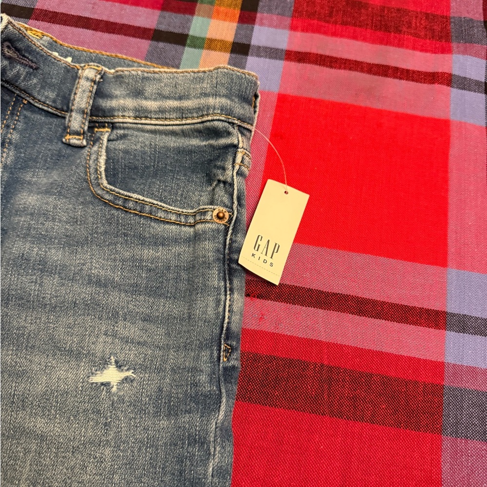 Classic Blue Distressed Jeans - Picture 2 of 4